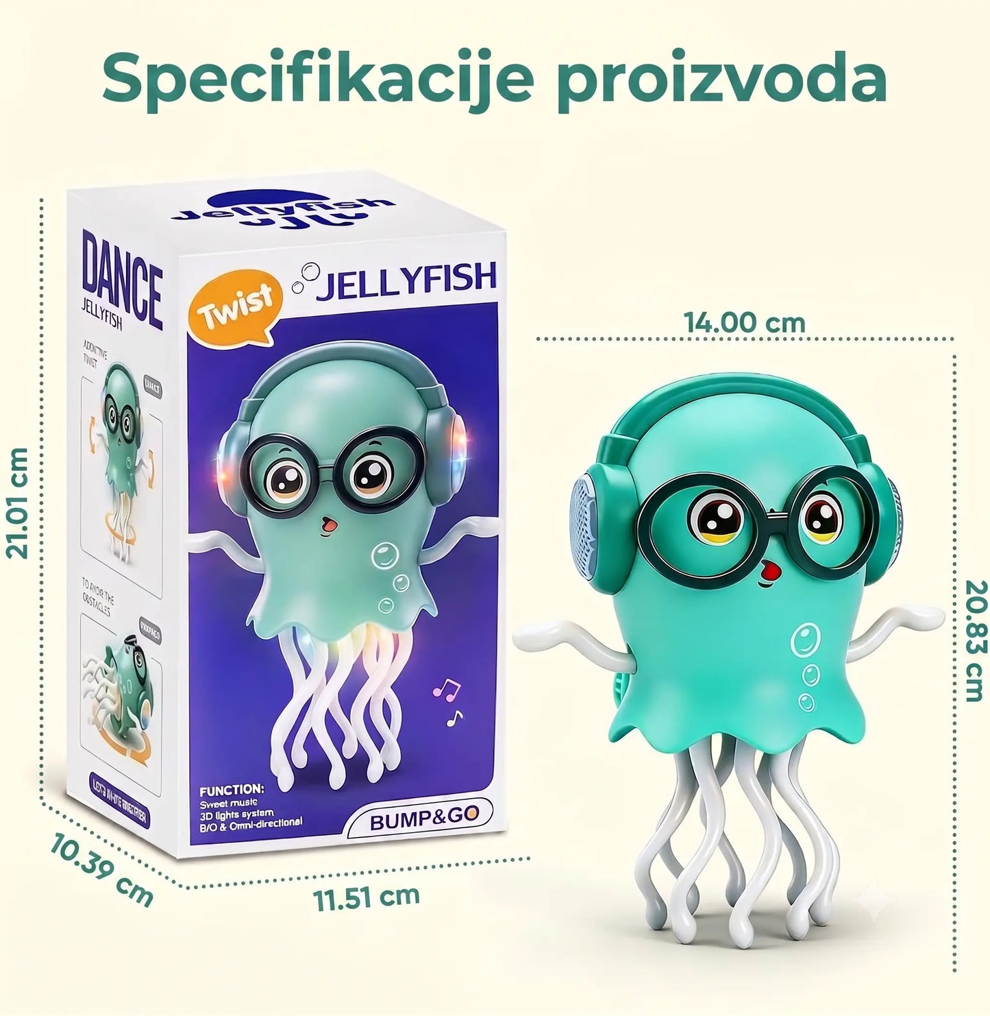 Meduza – Muzička igračka sa svetlosnim efektima 🐙✨