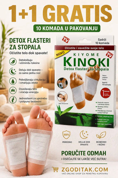 Flasteri za prirodnu detoksikaciju tela (10 kom) 1+1 GRATIS