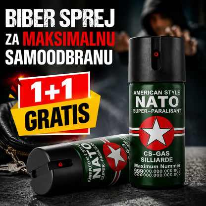 Biber sprej za samoodbranu 1+1 GRATIS