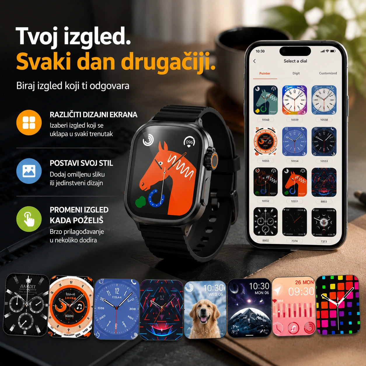 Pametni sat + 7 izmenjivih narukvica