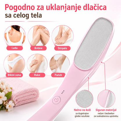 Električni odstranjivač dlačica i zadebljale kože 2u1