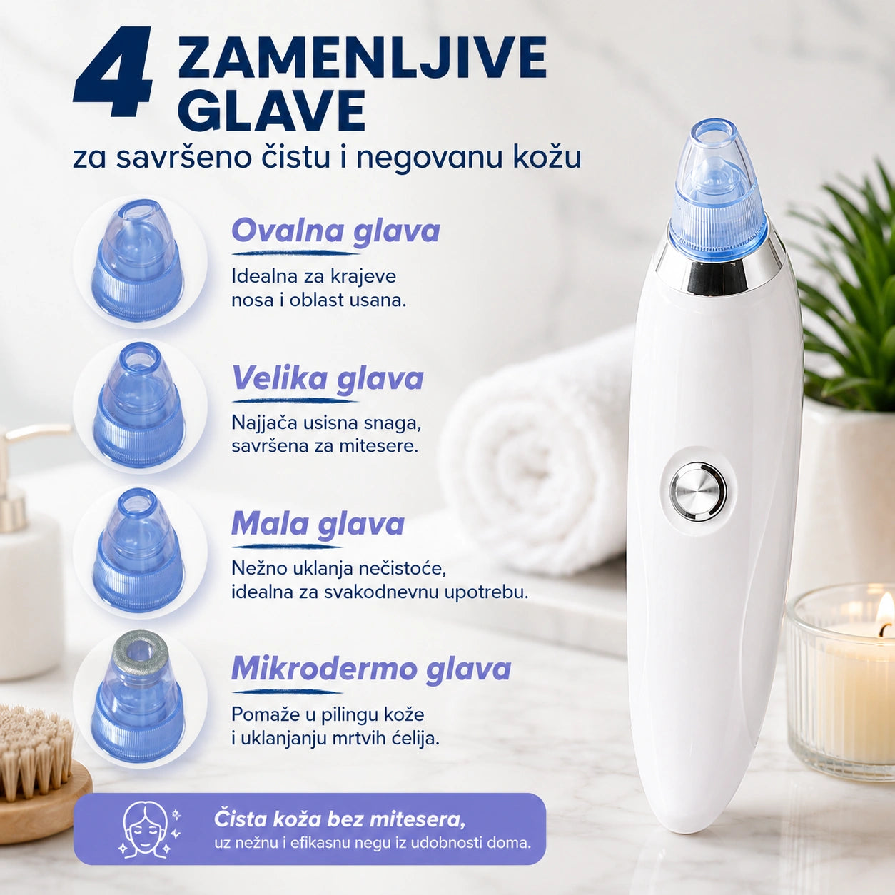 Vakumski aparat za dubinsko čišćenje lica